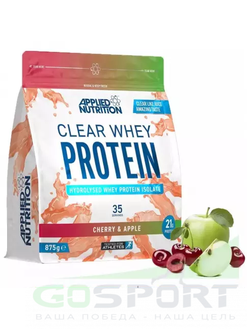 Изолят протеина APPLIED NUTRITION Clear Whey Protein 875 г, Вишня и Яблоко Изолят протеина APPLIED NUTRITION Clear Whey Protein 875 г, Вишня и Яблоко