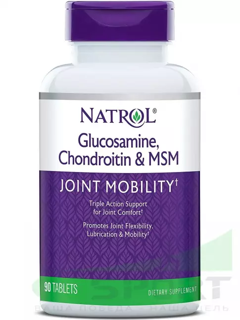 Глюкозамин хондроитин Natrol Glucosamine Chondroitin MSM 90 таблеток