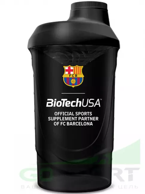 Шейкер 600 мл BioTechUSA Шейкер FC Barcelona 600 мл, Черный