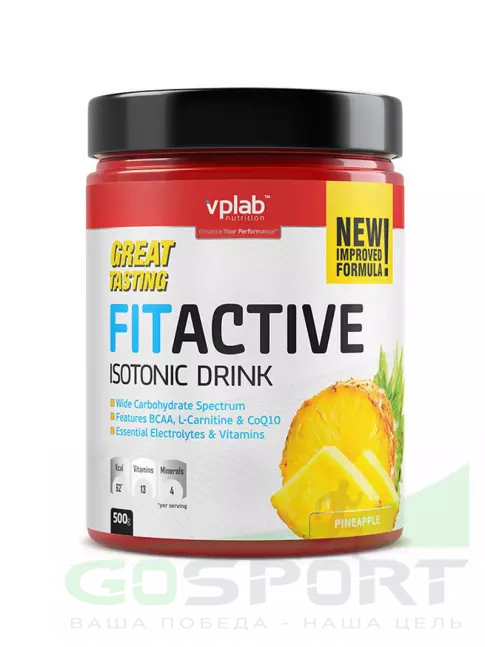 Изотоник VP Laboratory FITACTIVE ISOTONIC DRINK 500 г, Ананас Изотоник VP Laboratory FITACTIVE ISOTONIC DRINK 500 г, Ананас