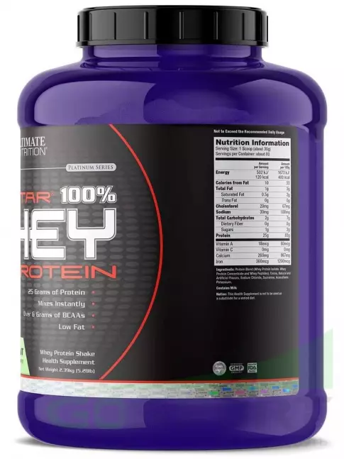 Сывороточный протеин Ultimate Nutrition Prostar Whey 2390 г, Мятный шоколад Сывороточный протеин Ultimate Nutrition Prostar Whey 2390 г, Мятный шоколад