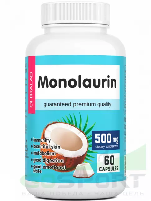 Экстракты Chikalab Monolaurin 500 mg 60 капсул Экстракты Chikalab Monolaurin 500 mg 60 капсул