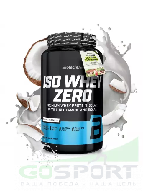 Изолят протеина BioTechUSA Iso Whey Zero 908 г, Кокос Изолят протеина BioTechUSA Iso Whey Zero 908 г, Кокос