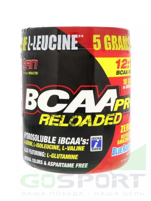 BCAA 20:1:1 SAN BCAA-PRO Realoded 12:1:1 114 г, Голубая малина BCAA 20:1:1 SAN BCAA-PRO Realoded 12:1:1 114 г, Голубая малина