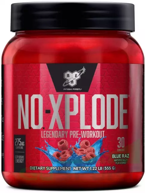 Предтреник в порошке BSN NO-XPLODE 3.0 New 555 г, Голубая малина
