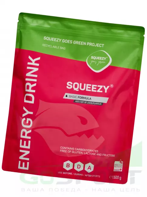 Изотоник SQUEEZY ENERGY DRINK 1500 г, Без вкуса Изотоник SQUEEZY ENERGY DRINK 1500 г, Без вкуса