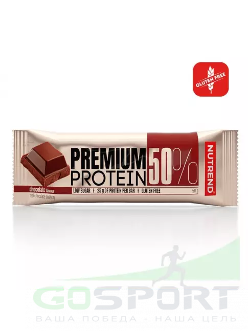 Протеиновый батончик NUTREND Premium Protein 50 Bar 50 г, Шоколад