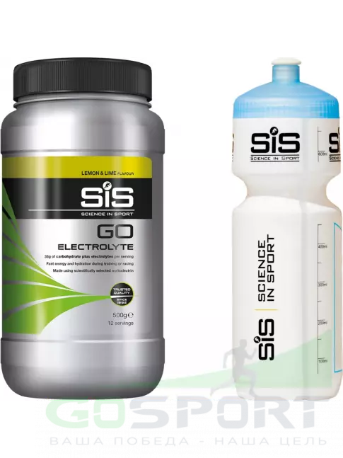 Изотоник SCIENCE IN SPORT (SiS) GO Electrolyte + Бутылочка белая Лимон-лайм №2 Изотоник SCIENCE IN SPORT (SiS) GO Electrolyte + Бутылочка белая Лимон-лайм №2