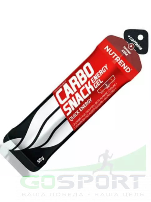 Гель питьевой NUTREND Carbosnack 60mg caffeine саше 4 шт x 50 г, Кола Гель питьевой NUTREND Carbosnack 60mg caffeine саше 4 шт x 50 г, Кола