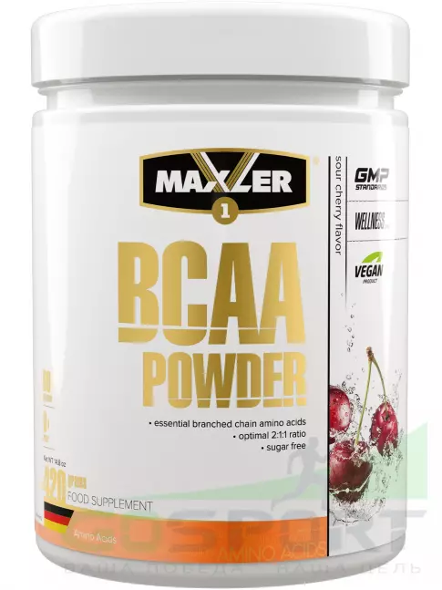 BCAA MAXLER BCAA Powder 6000 mg 2:1:1 Sugar Free EU 420 г, Кислая вишня BCAA MAXLER BCAA Powder 6000 mg 2:1:1 Sugar Free EU 420 г, Кислая вишня