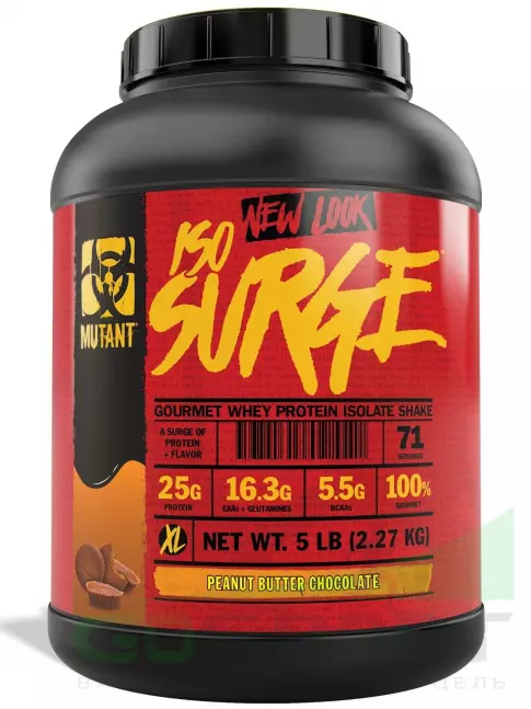 Изолят протеина Mutant Iso Surge 2270 г, Шоколад - Арахисовое Масло Изолят протеина Mutant Iso Surge 2270 г, Шоколад - Арахисовое Масло