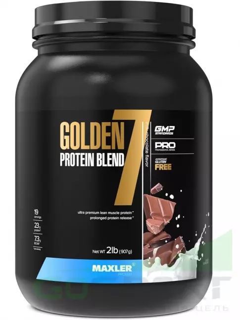Комплексный протеин MAXLER Golden 7 Protein Blend 907 г, Молочный шоколад Комплексный протеин MAXLER Golden 7 Protein Blend 907 г, Молочный шоколад