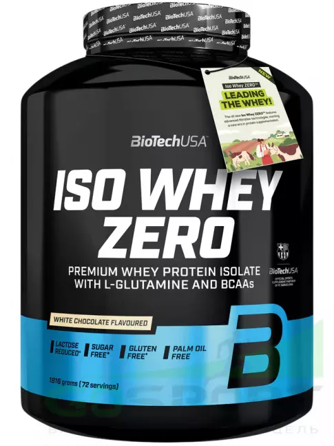 Изолят протеина BioTechUSA Iso Whey Zero 1816 г, Белый шоколад Изолят протеина BioTechUSA Iso Whey Zero 1816 г, Белый шоколад