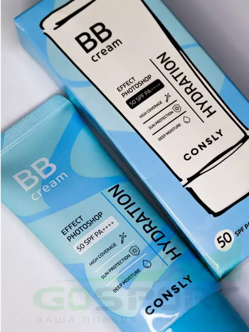 BB-кремы CONSLY BB крем PHOTOSHOP Hyaluronic acid + Niacinamide Moisturizing BB cream 50 мл BB-кремы CONSLY BB крем PHOTOSHOP Hyaluronic acid + Niacinamide Moisturizing BB cream 50 мл
