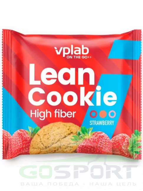 Протеиновый батончик VP Laboratory Lean Cookie 12 штук * 40 г, Клубника Протеиновый батончик VP Laboratory Lean Cookie 12 штук * 40 г, Клубника