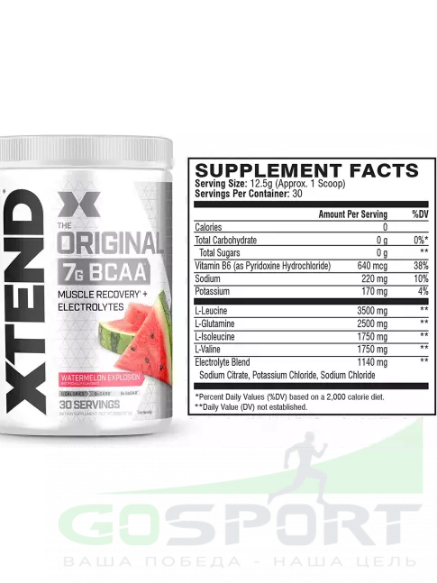 BCAA Xtend Original 375 г, Арбуз BCAA Xtend Original 375 г, Арбуз