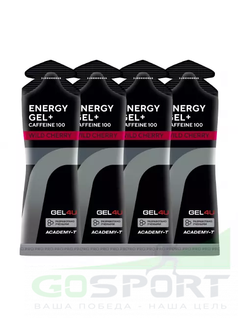 Гель питьевой GEL4U Energy GEL + Caffeine 100 4 x 60 г, Кола