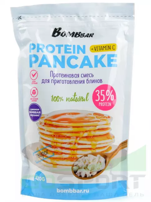 Заменитель питания BombBar Protein Pancake 420 г, Творог Заменитель питания BombBar Protein Pancake 420 г, Творог