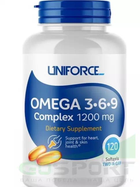 Омега-3 UNIFORCE Omega 3-6-9 1200 mg 120 капсул Омега-3 UNIFORCE Omega 3-6-9 1200 mg 120 капсул