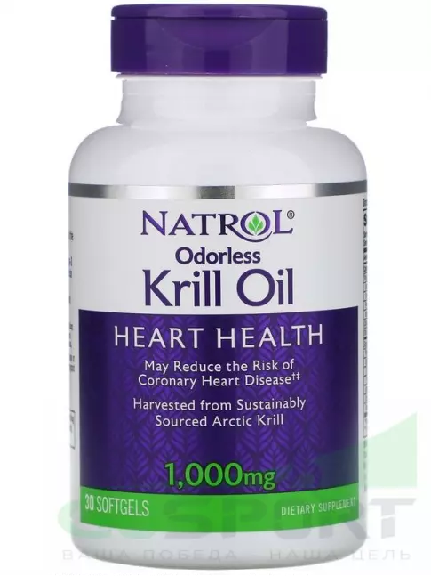 Омега-3 Natrol Odorless Krill Oil 30 капсул Омега-3 Natrol Odorless Krill Oil 30 капсул