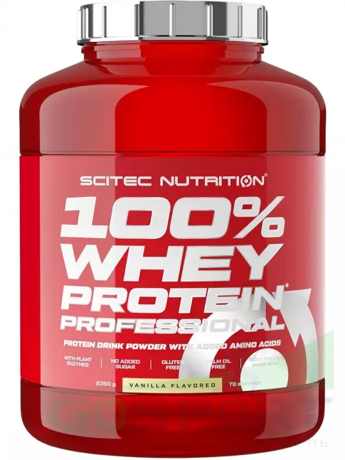 Сывороточный протеин Scitec Nutrition 100% Whey Protein Professional 2350 г, Ваниль Сывороточный протеин Scitec Nutrition 100% Whey Protein Professional 2350 г, Ваниль