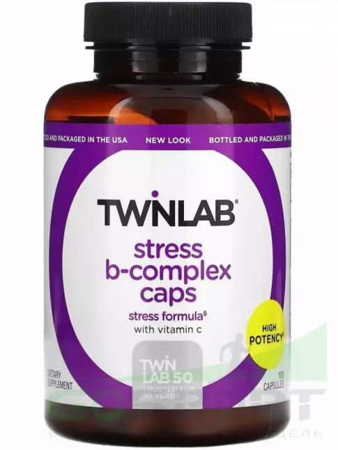Витамины группы B Twinlab Stress B-Complex 100 капсул Витамины группы B Twinlab Stress B-Complex 100 капсул