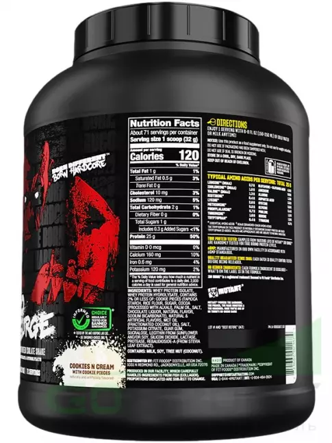 Изолят протеина Mutant Iso Surge 2270 г, Печенье с Кремом