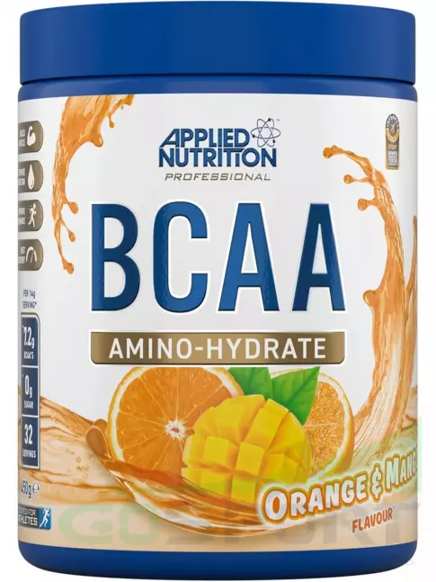 BCAA APPLIED NUTRITION BCAA Amino Hydrate 450 г, Апельсин и манго BCAA APPLIED NUTRITION BCAA Amino Hydrate 450 г, Апельсин и манго