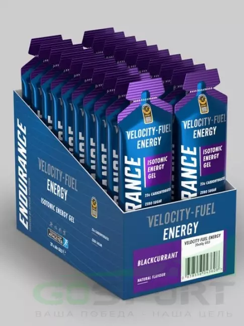 Энергетический гель питьевой APPLIED NUTRITION Endurance Velocity Fuel ENERGY Isotonic Gel 20 саше, Черная смородина Энергетический гель питьевой APPLIED NUTRITION Endurance Velocity Fuel ENERGY Isotonic Gel 20 саше, Черная смородина