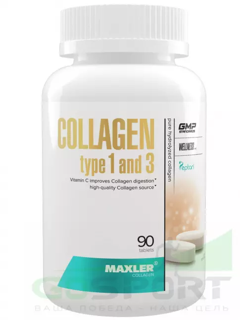Коллаген 1,2,3 тип MAXLER Collagen type 1 and 3 90 таблеток Коллаген 1,2,3 тип MAXLER Collagen type 1 and 3 90 таблеток