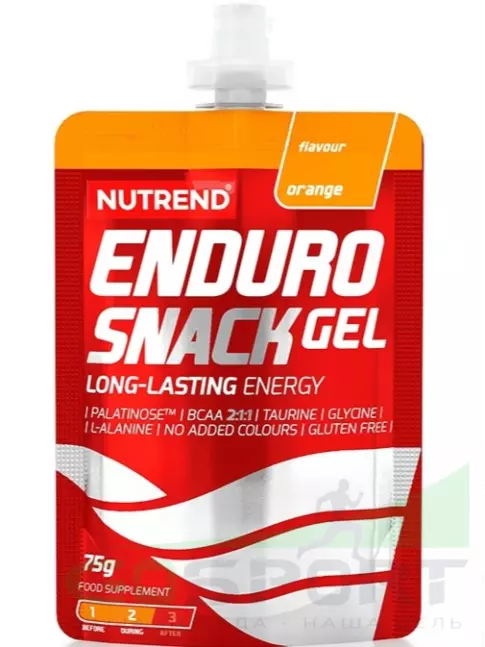 Энергетический гель питьевой NUTREND EnduroSnack саше 3 x 75 г, Апельсин