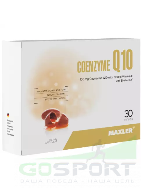 Антиоксиданты MAXLER Coenzyme Q10 30 капсул Антиоксиданты MAXLER Coenzyme Q10 30 капсул