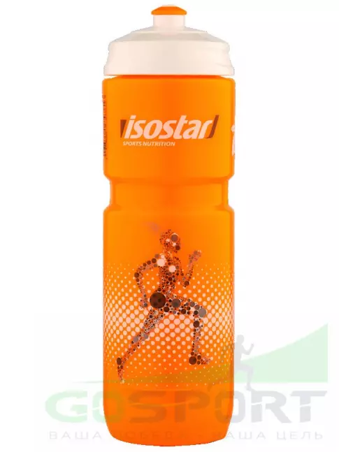 Бутылочки 750 мл Isostar Спортивная бутылочка Isostar 800 мл Оранжевая с белой крышкой 800 мл, Оранжевый