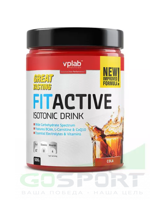 Изотоник VP Laboratory FITACTIVE ISOTONIC DRINK 500 г, Кола