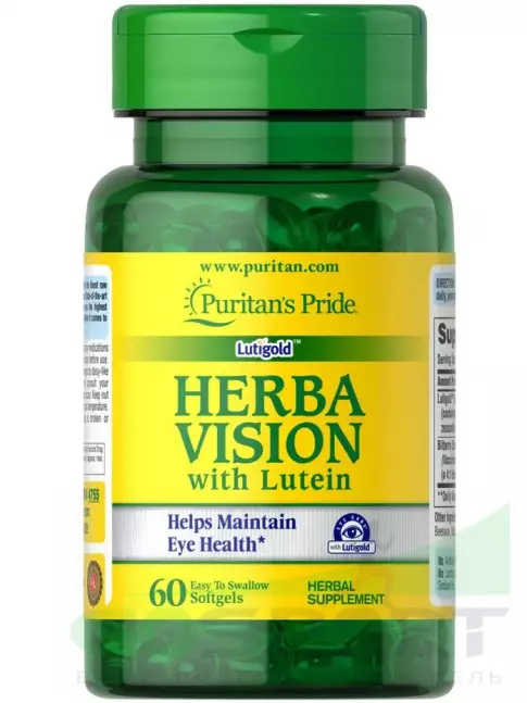 Для зрения Puritan's Pride Herbavision with Lutein and Bilberry 60 капсул