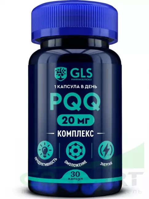 Витамины группы B GLS pharmaceuticals PQQ 20 мг с коэнзимом Q10 30 капсул