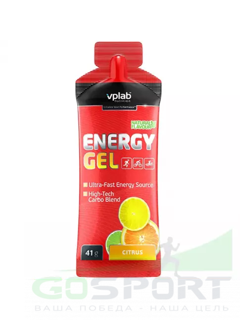 Гель питьевой VP Laboratory ENERGY GEL 41 г, Цитрус Гель питьевой VP Laboratory ENERGY GEL 41 г, Цитрус