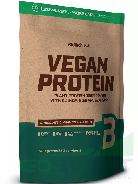 Протеин для веганов BioTechUSA Vegan Protein 500 г, Шоколад-корица Протеин для веганов BioTechUSA Vegan Protein 500 г, Шоколад-корица