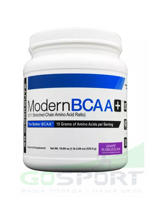 BCAA 8:1:1 MODERN SPORTS NUTRITION Modern BCAA 8:1:1 Plus + 535.5 г, Виноградная жвачка BCAA 8:1:1 MODERN SPORTS NUTRITION Modern BCAA 8:1:1 Plus + 535.5 г, Виноградная жвачка