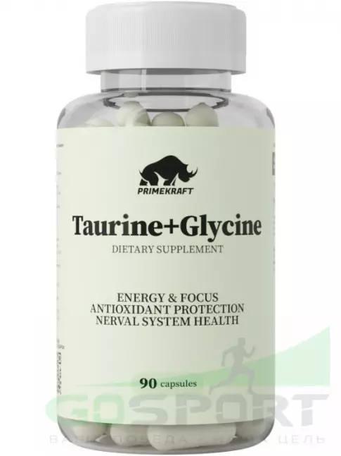 Таурин PRIMEKRAFT Taurine 500 mg + Glycine 250 mg 90 капсул Таурин PRIMEKRAFT Taurine 500 mg + Glycine 250 mg 90 капсул