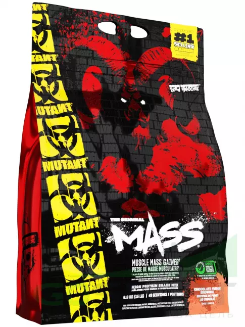 Гейнер Mutant Mass 6800 г, Брауни с шоколадной помадкой Гейнер Mutant Mass 6800 г, Брауни с шоколадной помадкой