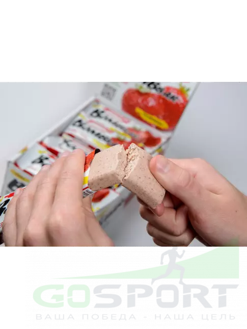 Протеиновый батончик BombBar Protein Bar 16 x 60 г, Клубника Протеиновый батончик BombBar Protein Bar 16 x 60 г, Клубника