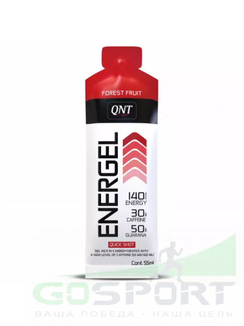 Гель питьевой QNT ENERGY GEL 30mg caffeine 3 x 55 мл, Лесные ягоды Гель питьевой QNT ENERGY GEL 30mg caffeine 3 x 55 мл, Лесные ягоды