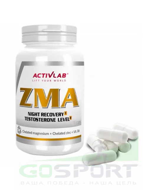 Магний+цинк+B6 ActivLab ZMA 90 капсул, Магний+цинк+B6 ActivLab ZMA 90 капсул,