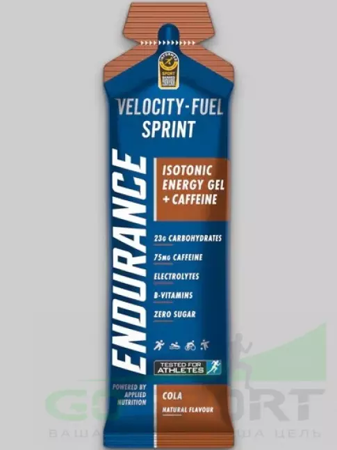 Гель питьевой APPLIED NUTRITION Endurance Velocity Fuel SPRINT Isotonic Energy Gel + Caffeine 20 саше, Кока-Кола Гель питьевой APPLIED NUTRITION Endurance Velocity Fuel SPRINT Isotonic Energy Gel + Caffeine 20 саше, Кока-Кола