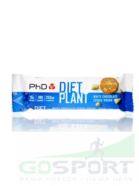 Протеиновый батончик PhD Nutrition DIET PLANT 55 гр, Белый шоколад