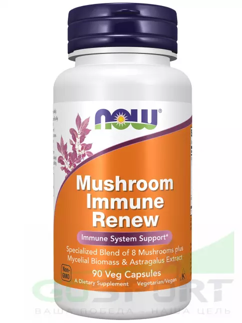 Антиоксиданты NOW Foods Mushroom Immune Renew 90 веган капсул