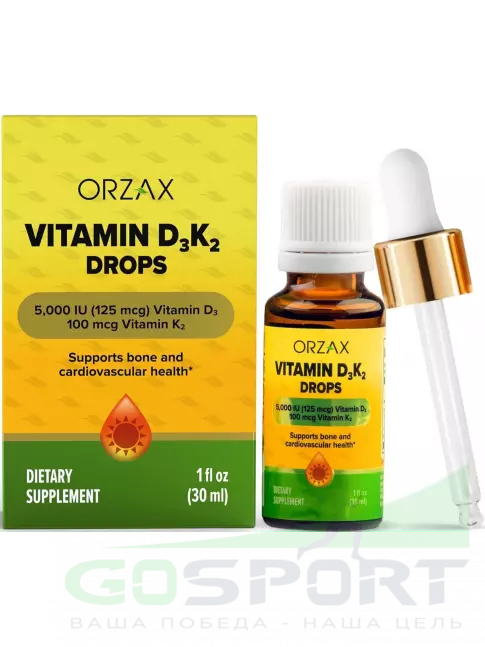 Витамин D Orzax D3-K2 Drop 30 мл Витамин D Orzax D3-K2 Drop 30 мл