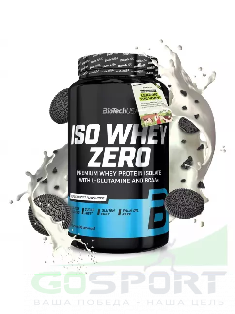 Изолят протеина BioTechUSA Iso Whey Zero 908 г, Черный бисквит Изолят протеина BioTechUSA Iso Whey Zero 908 г, Черный бисквит