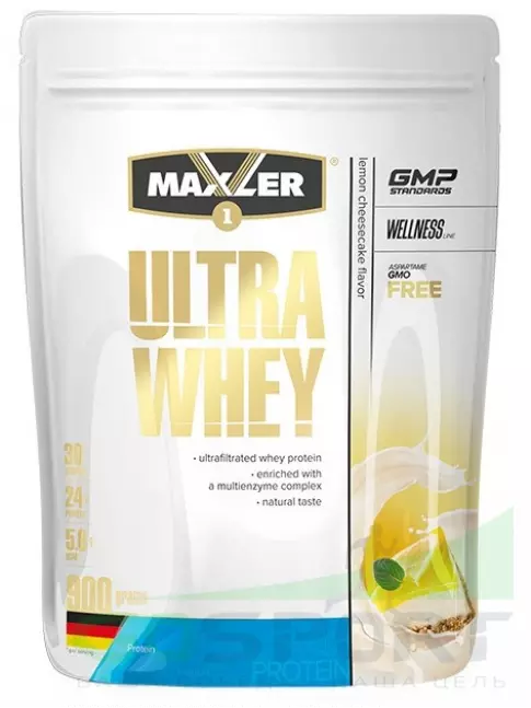 Сывороточный протеин MAXLER Ultra Whey 900 г, Лимонный чизкейк Сывороточный протеин MAXLER Ultra Whey 900 г, Лимонный чизкейк